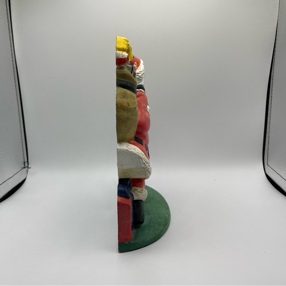 Vintage 1992 Santa Claus cast iron doorstop Lillian Vernon #9454 Christmas toys - Picture 9 of 16